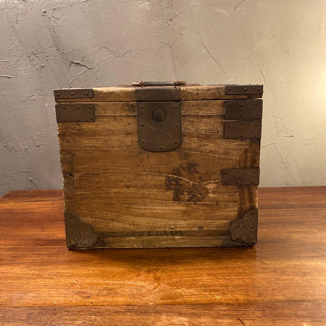 明治 時代物 硯箱 古道具 蔵出し 杉材 時代箪笥 骨董品 小引出し 和家具