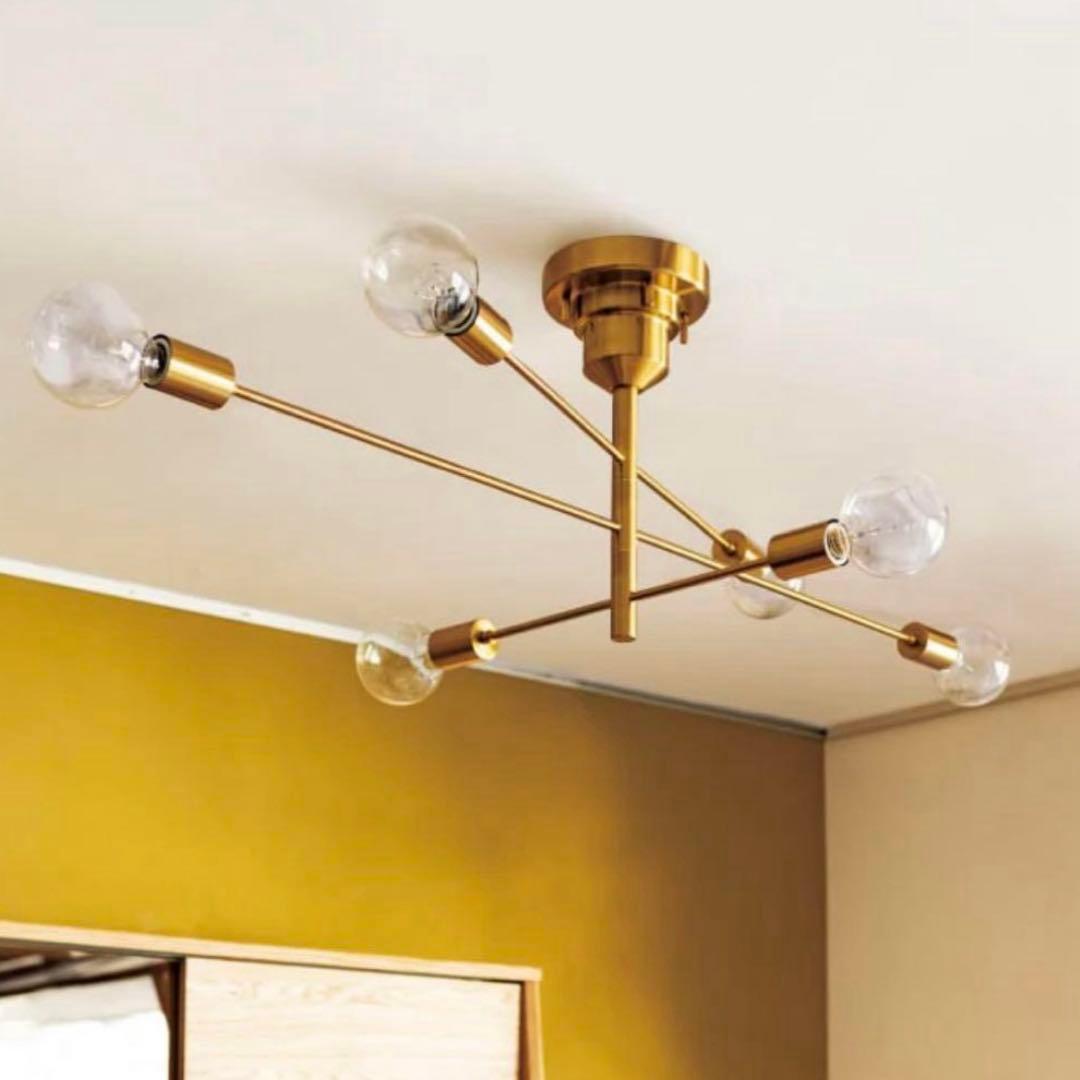 美品 Astre unico別注カラー ゴールド シーリングライト