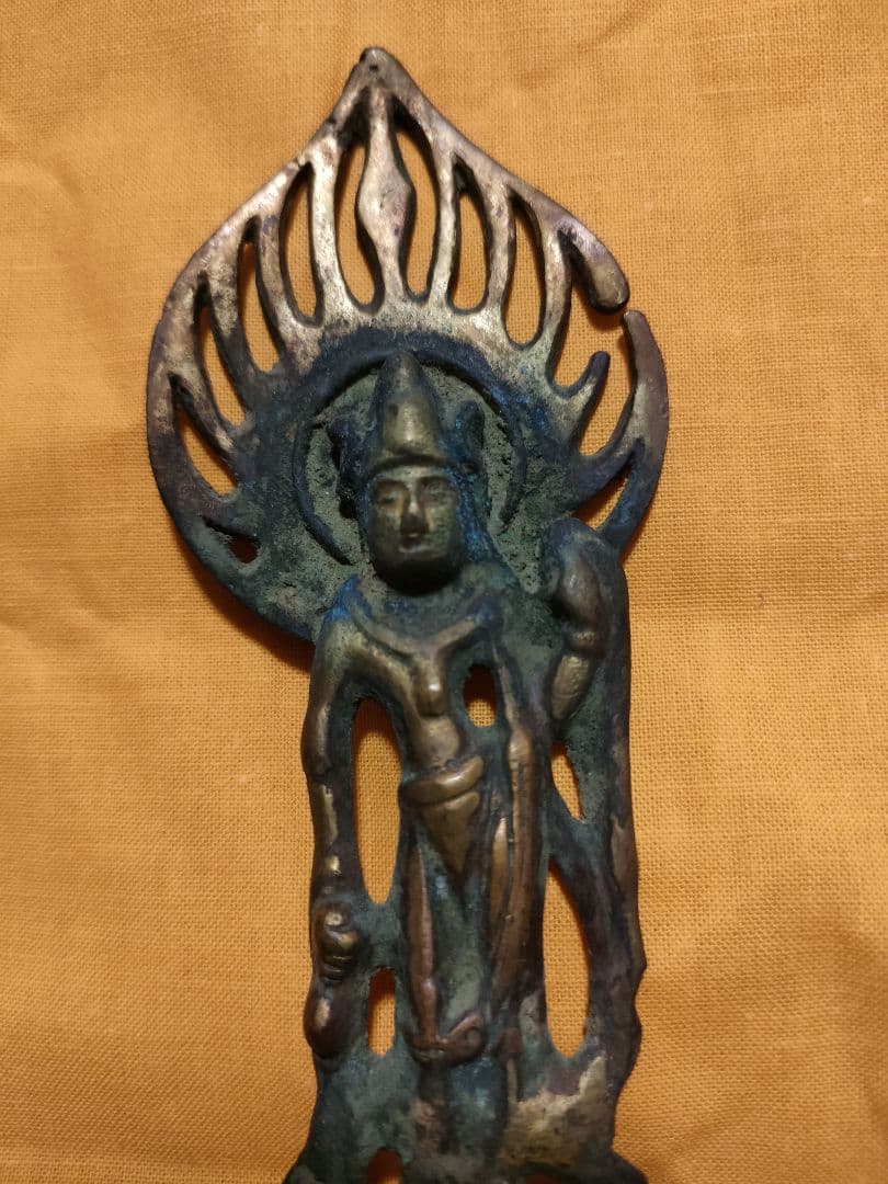 観音立像　古銅　統一新羅　北魏　朝鮮美術　中国美術　骨董アンティーク