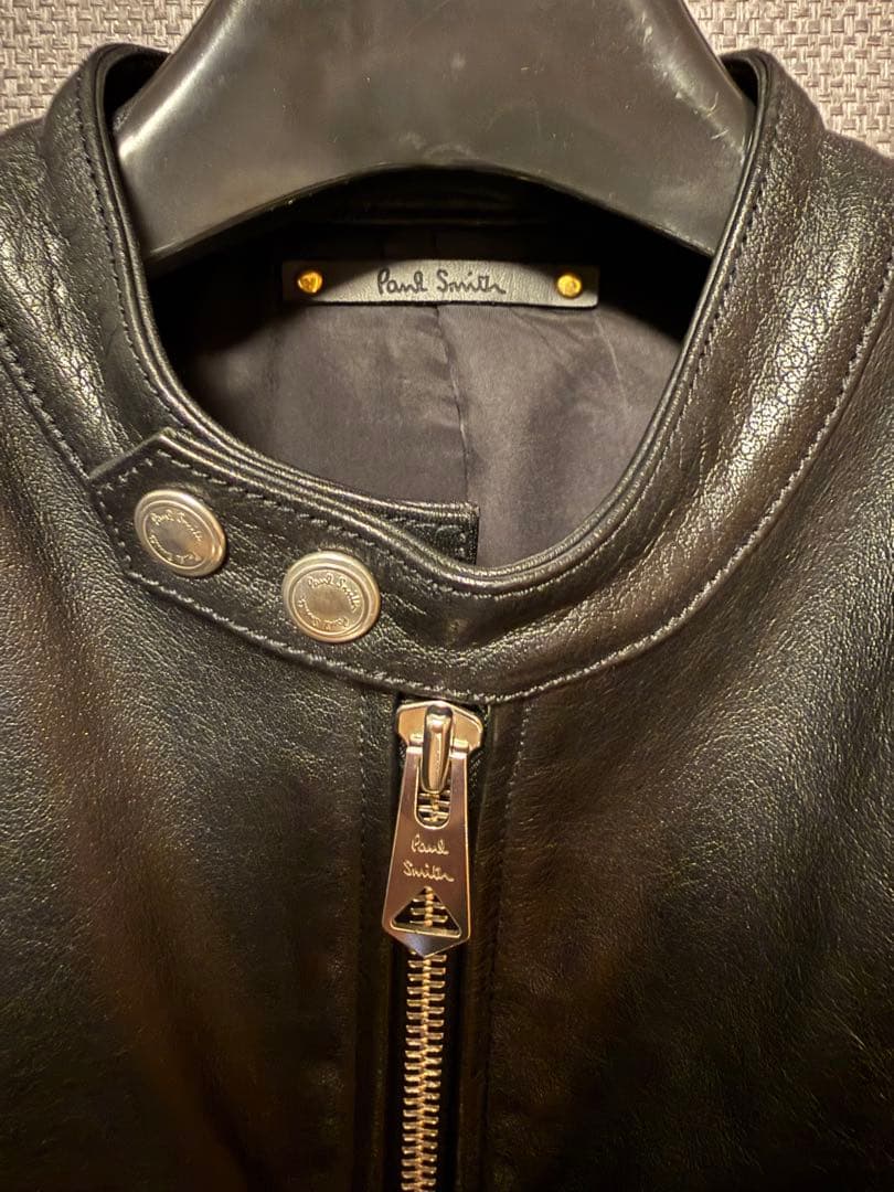 Paul Smith ポールスミス レザージャケット ライダース シングル 黒