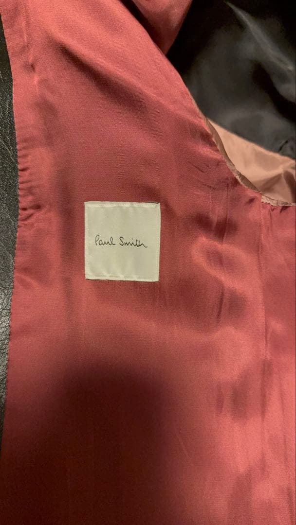 Paul Smith ポールスミス レザージャケット ライダース シングル 黒