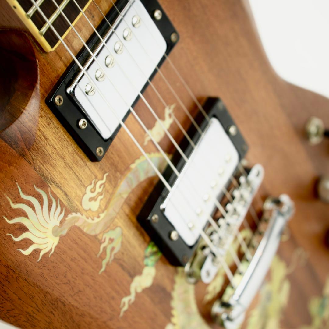 SGスタイル エレキギター　ドラゴンインレイ