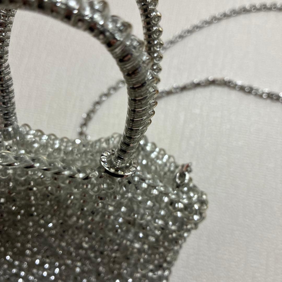 美品 アンテプリマ　シルバー　ミニアトゥーラショルダーバッグ