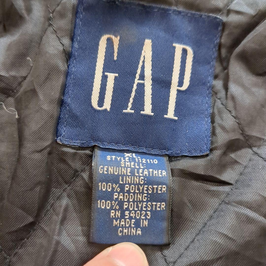 美品 オールドギャップ 牛革 レザージャケット フルジップ XLサイズ ブラック