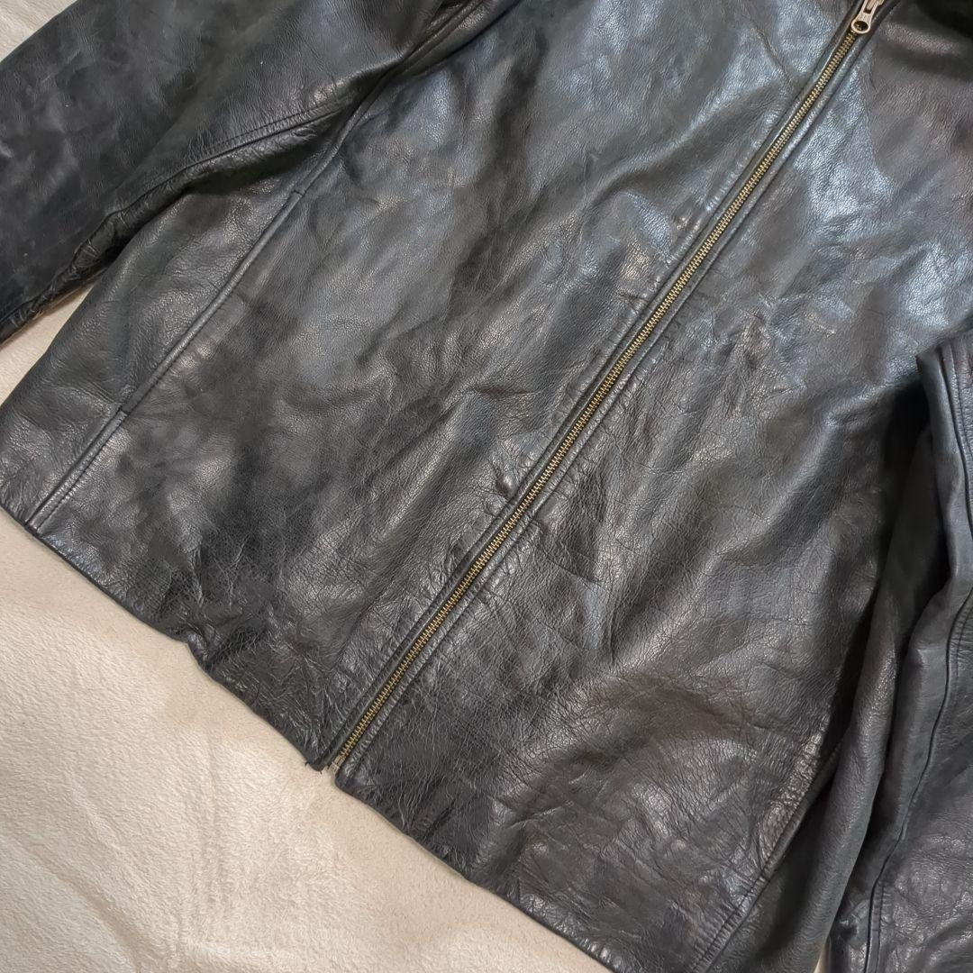美品 オールドギャップ 牛革 レザージャケット フルジップ XLサイズ ブラック