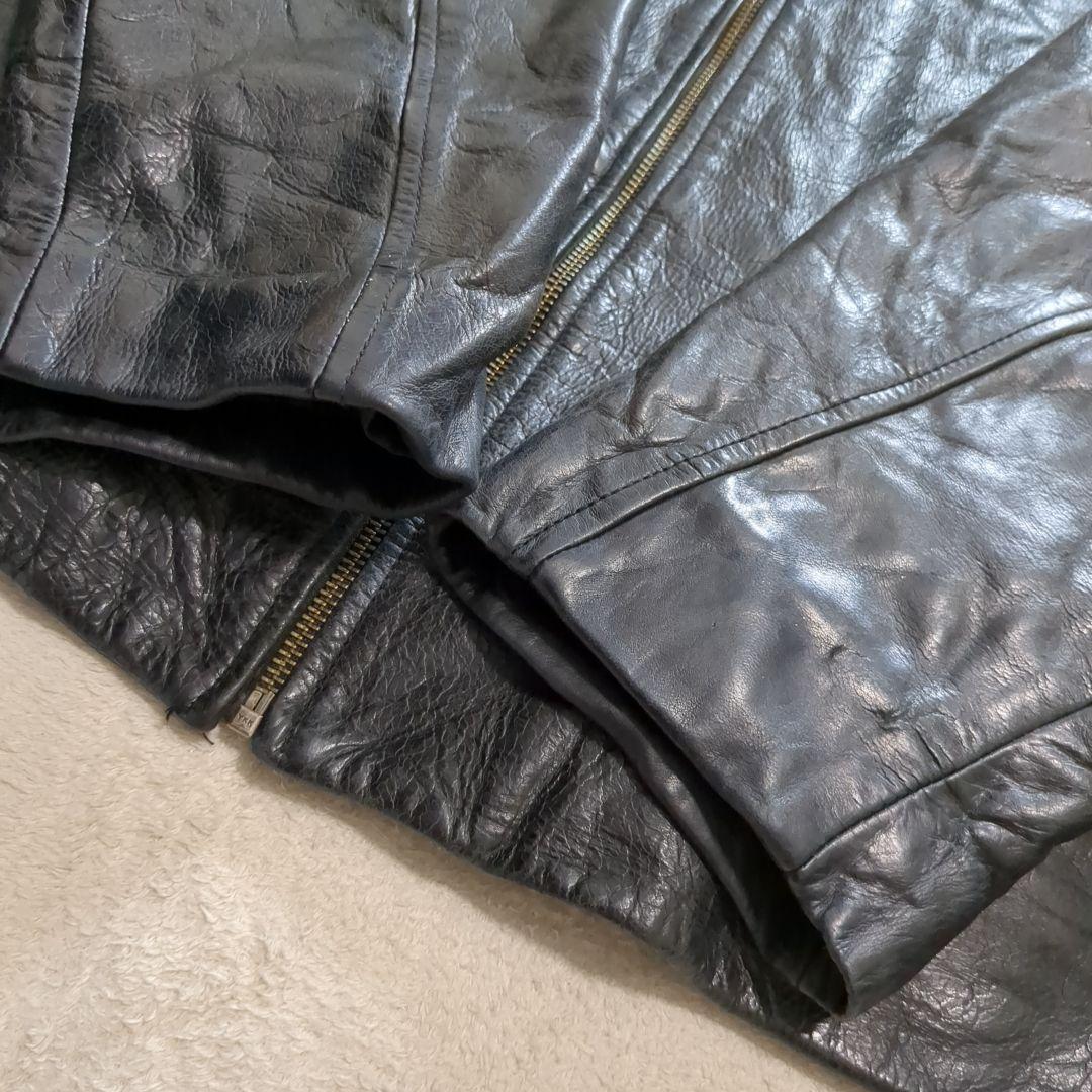 美品 オールドギャップ 牛革 レザージャケット フルジップ XLサイズ ブラック