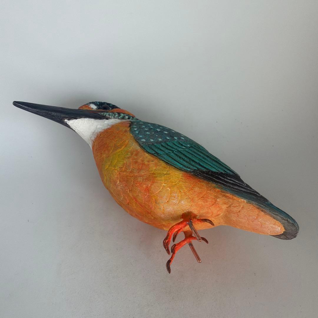「カワセミ」 木彫りの野鳥　バードカービング　野鳥彫刻