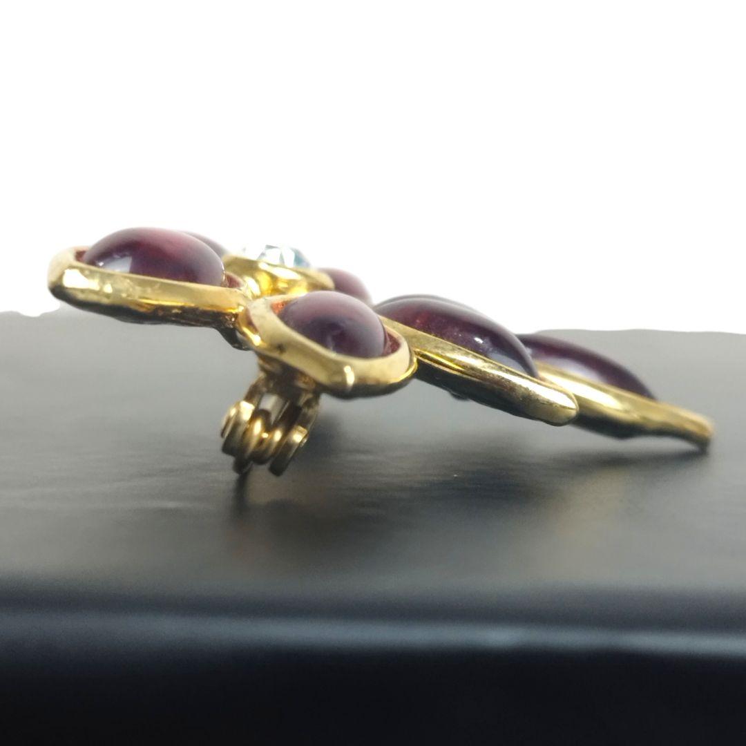 【美品/希少】イヴサンローラン ブローチ カラーストーン ヴィンテージ YSL