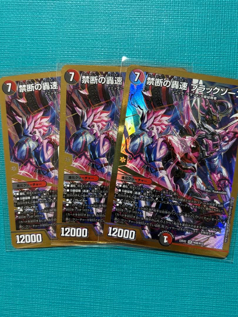 禁断の轟速ブラックゾーン　ヒーローレア　金枠　3枚