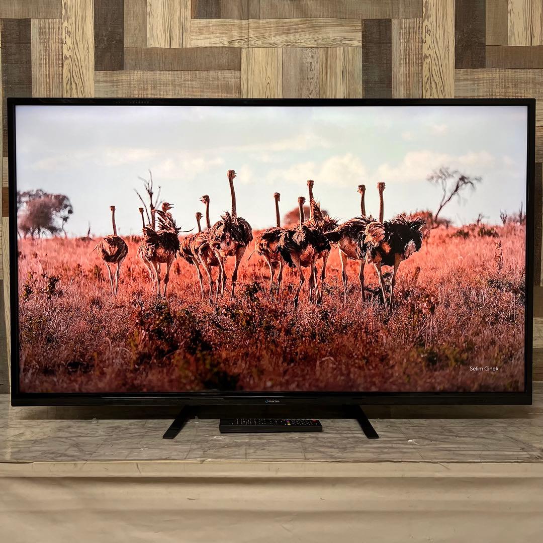 即日受渡❣️全国送料込マクスゼン50型4K液晶テレビ外付HDD対応新品リモコン付