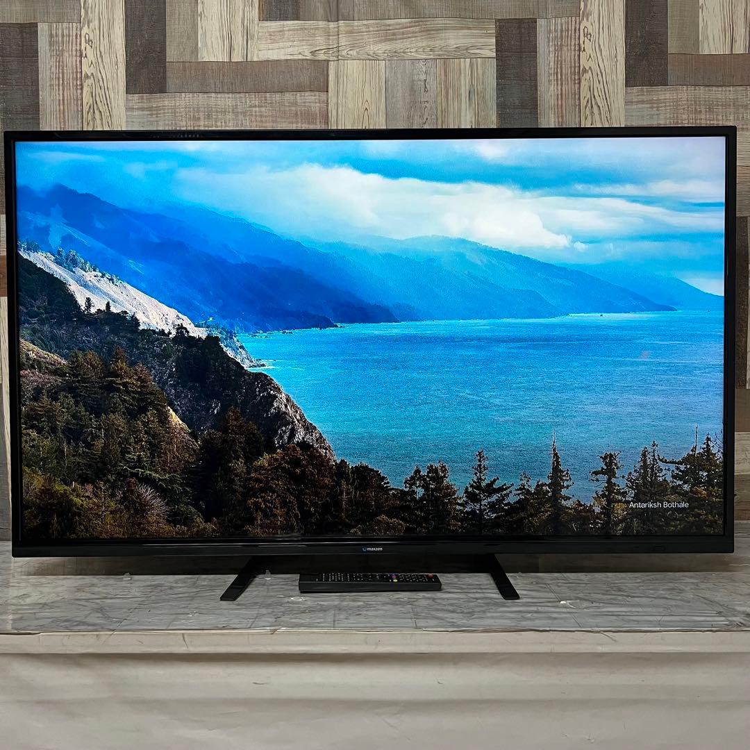 即日受渡❣️全国送料込マクスゼン50型4K液晶テレビ外付HDD対応新品リモコン付