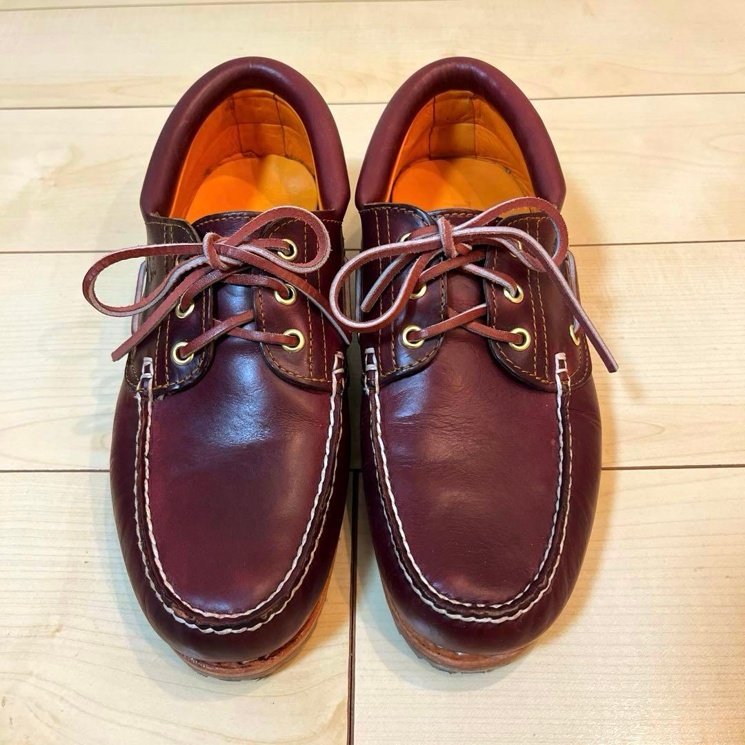 ティンバーランド 3-Eye レザー モカシン バーガンディ 27.0cm