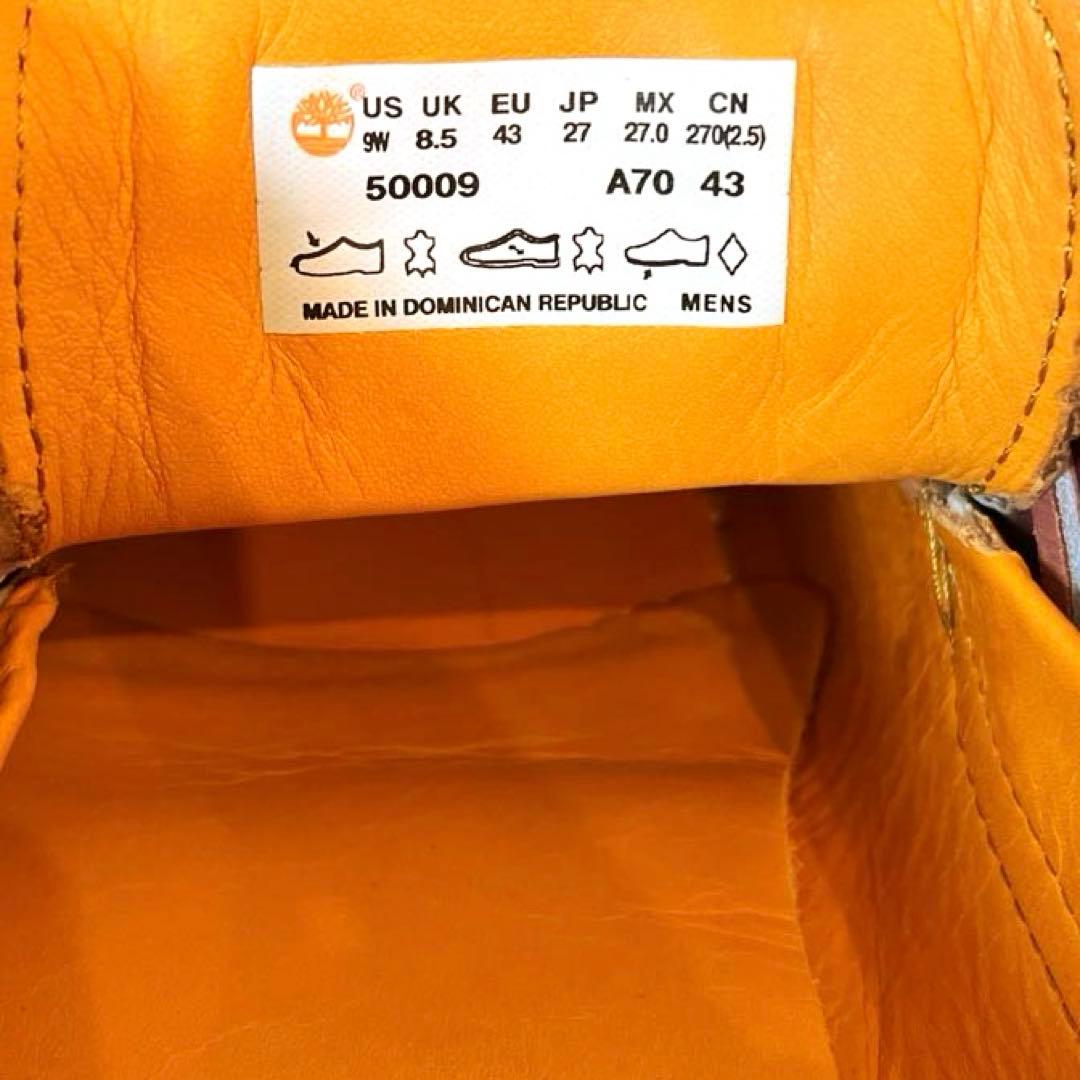 ティンバーランド 3-Eye レザー モカシン バーガンディ 27.0cm