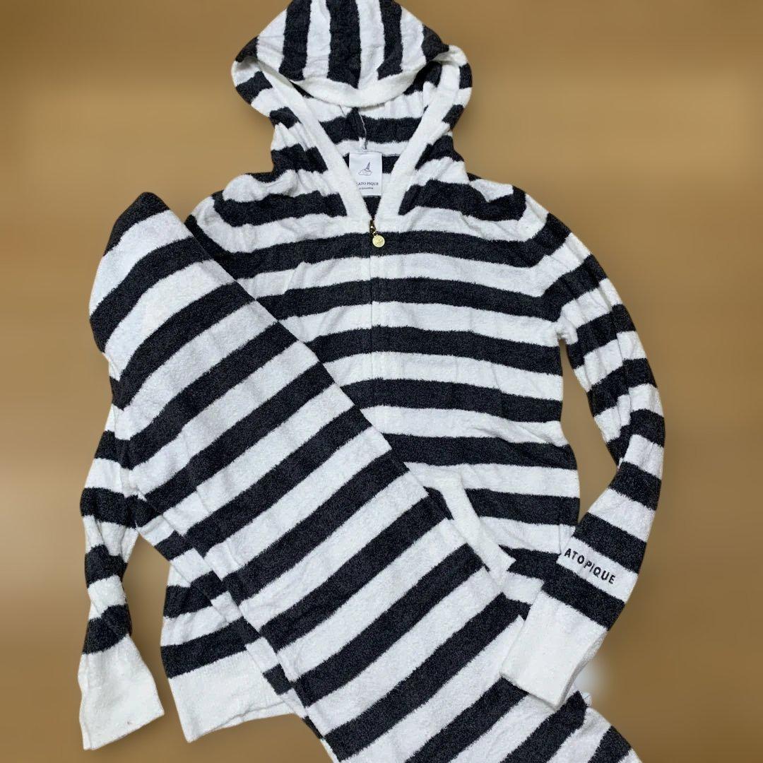 ジェラピケ　ルームウェア　ホットスムーズィー　　セットアップ　上下 F グレー