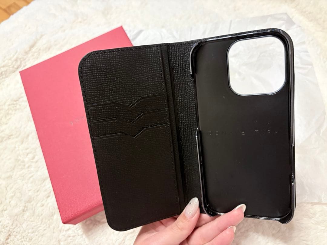 【新品未使用】BONAVENTURA iPhone16pro 手帳型ケース 黒