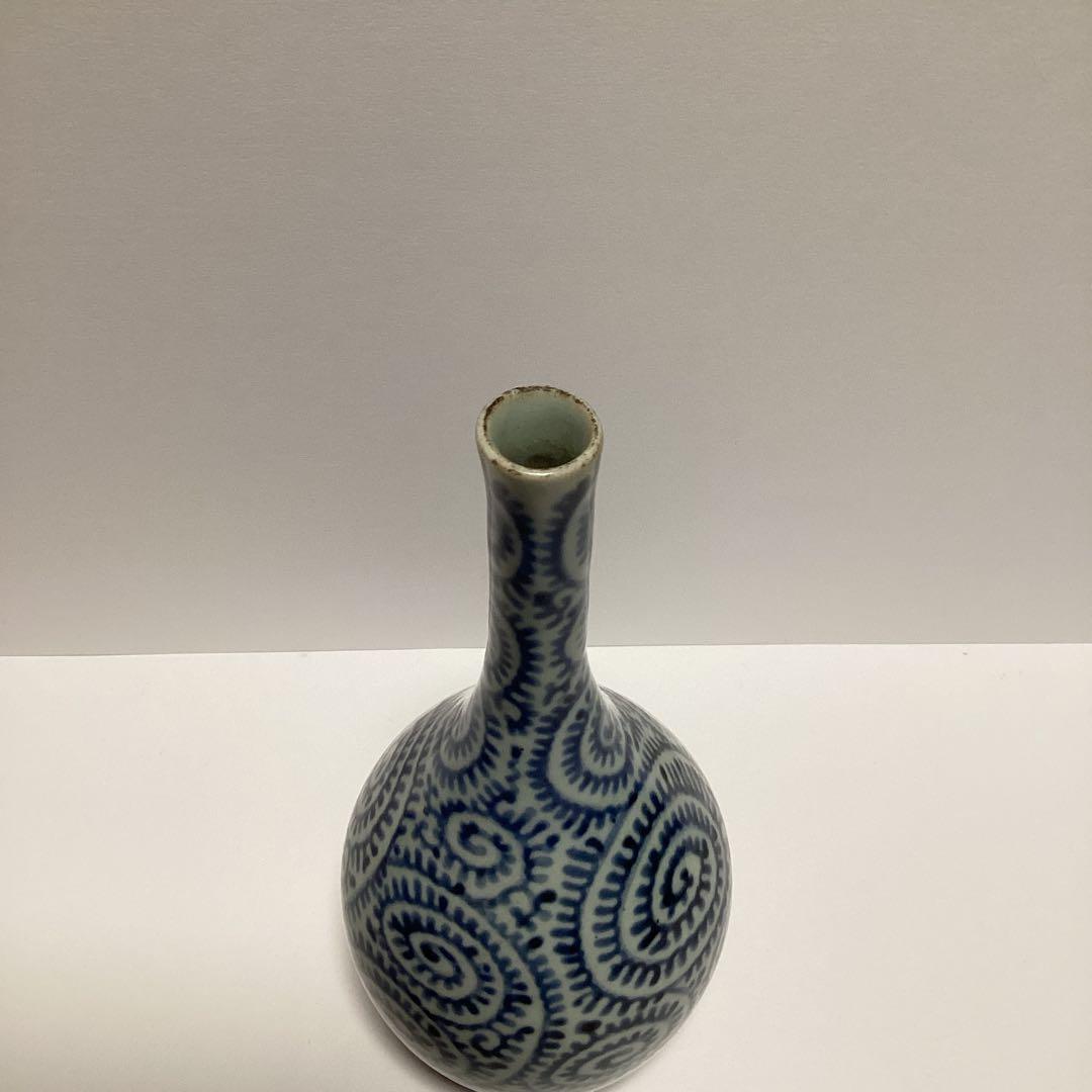 古伊万里　蛸唐草鶴首徳利　江戸後期