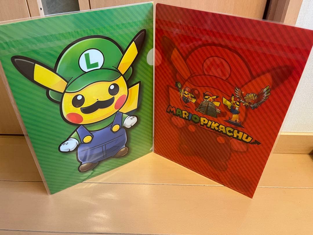 マリオピカチュウ A4クリアファイル 3枚セット ルイージピカチュウ ポケモン