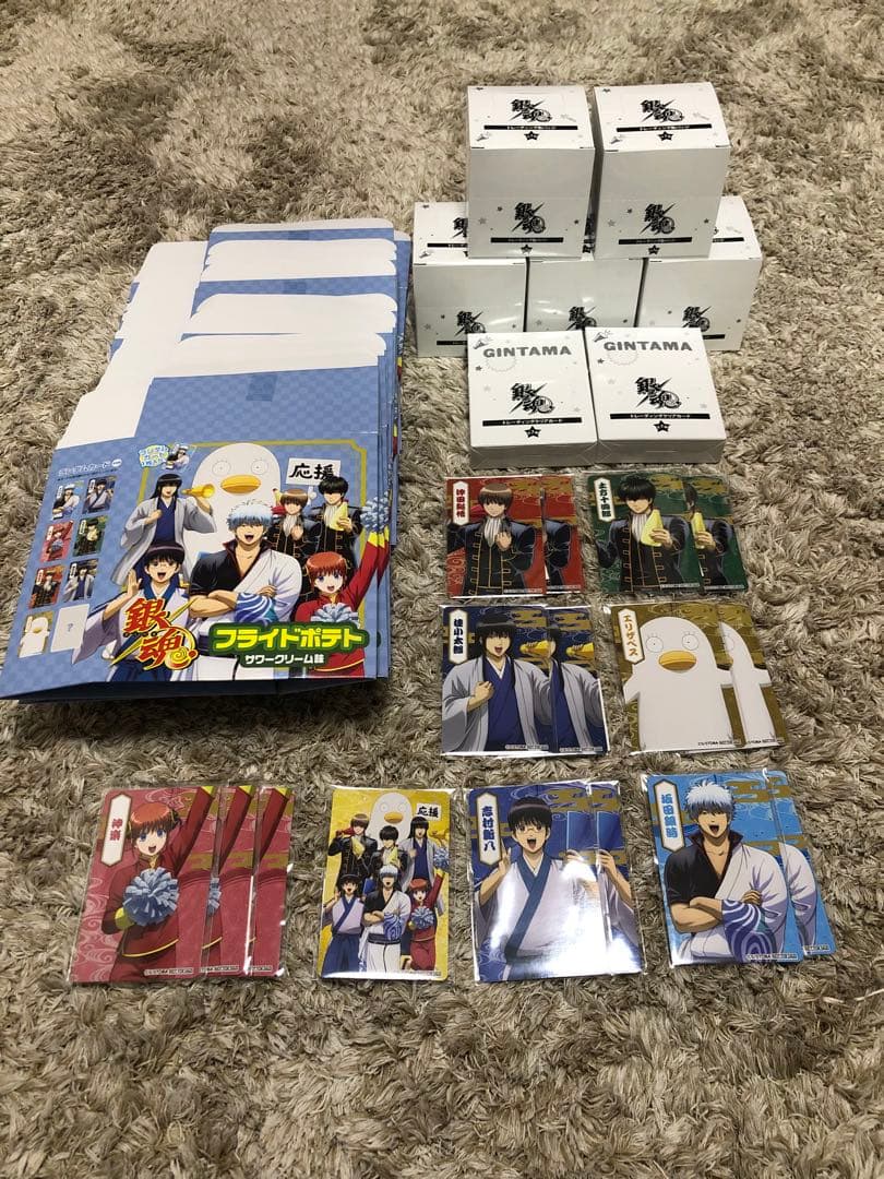 銀魂　ローソンストア100 まとめ売り 缶バッジ　カード　 グッズセット