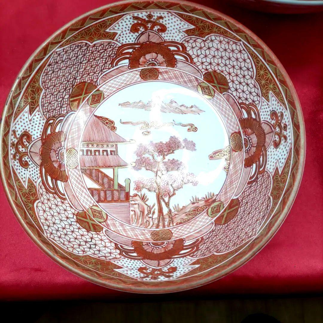 九谷焼　古九谷　金彩　赤絵　三ツ鉢　小鉢　中鉢　大鉢　骨董　希少　明治期