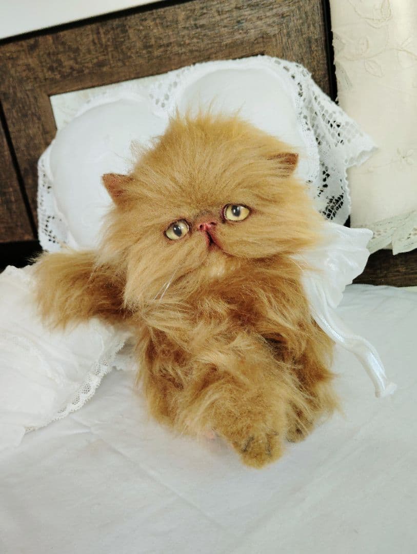 ちょっぴりお姉ちゃん♡エキゾチックロングヘア子猫ちゃん♡アートドール♡ぬいぐるみ