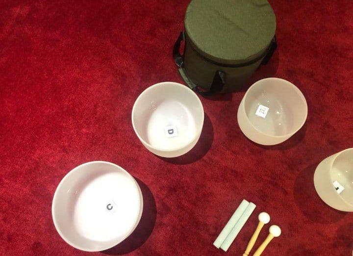 クォーツ　クリスタル　ボウル　７個セット　A＝432Hz ケース付