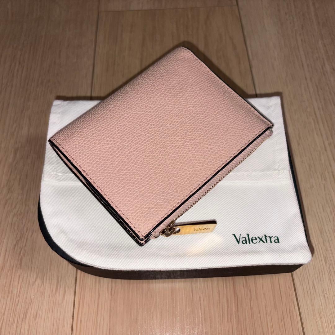 ヴァレクストラ 小銭入れ付き財布 ６カード チークピンク 付属品完備