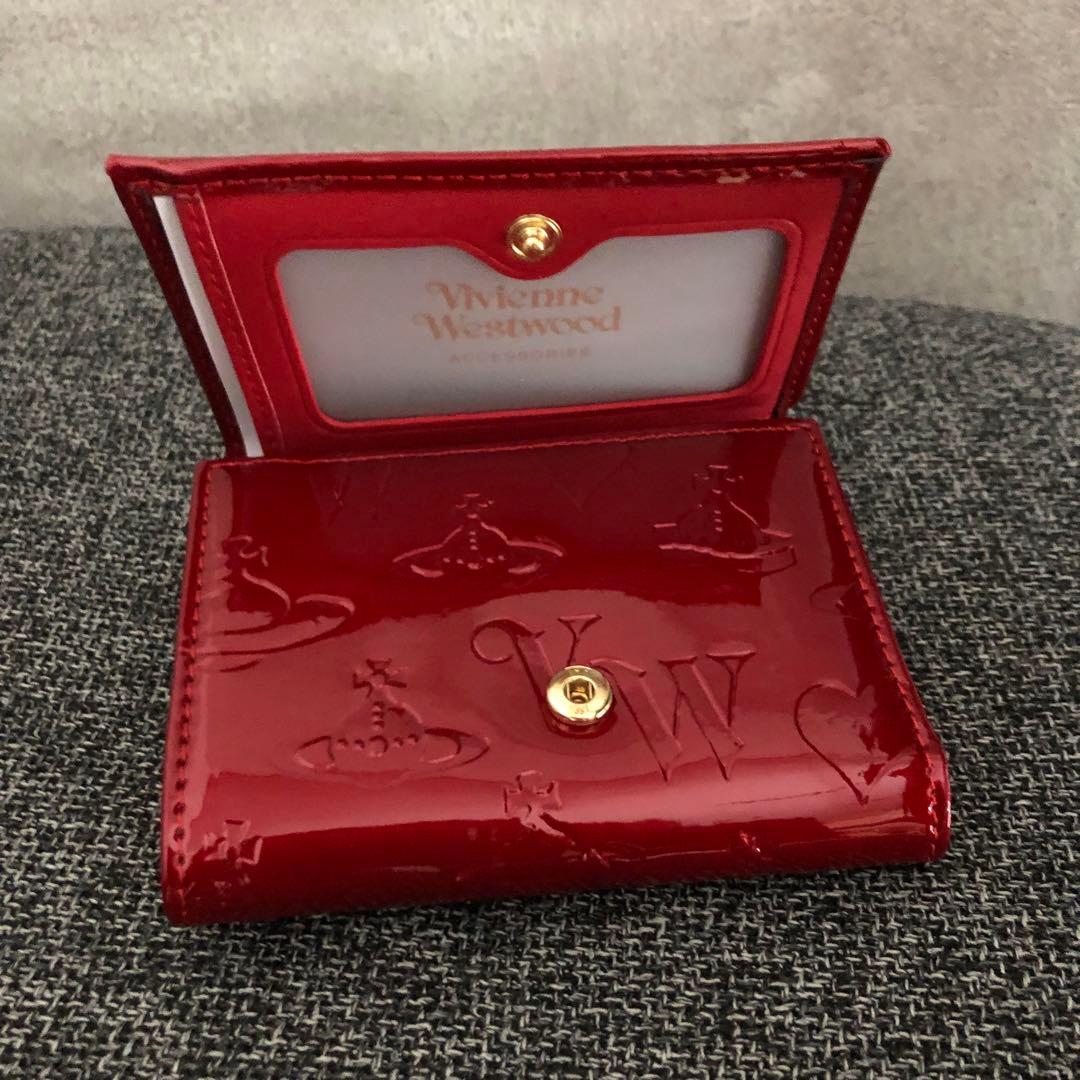 Vivienne Westwood エナメル三つ折り財布 エナメル レッド