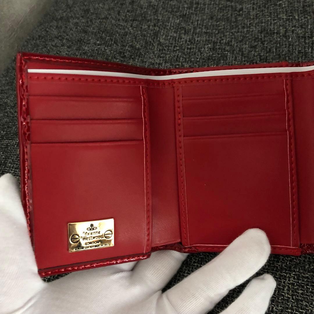 Vivienne Westwood エナメル三つ折り財布 エナメル レッド