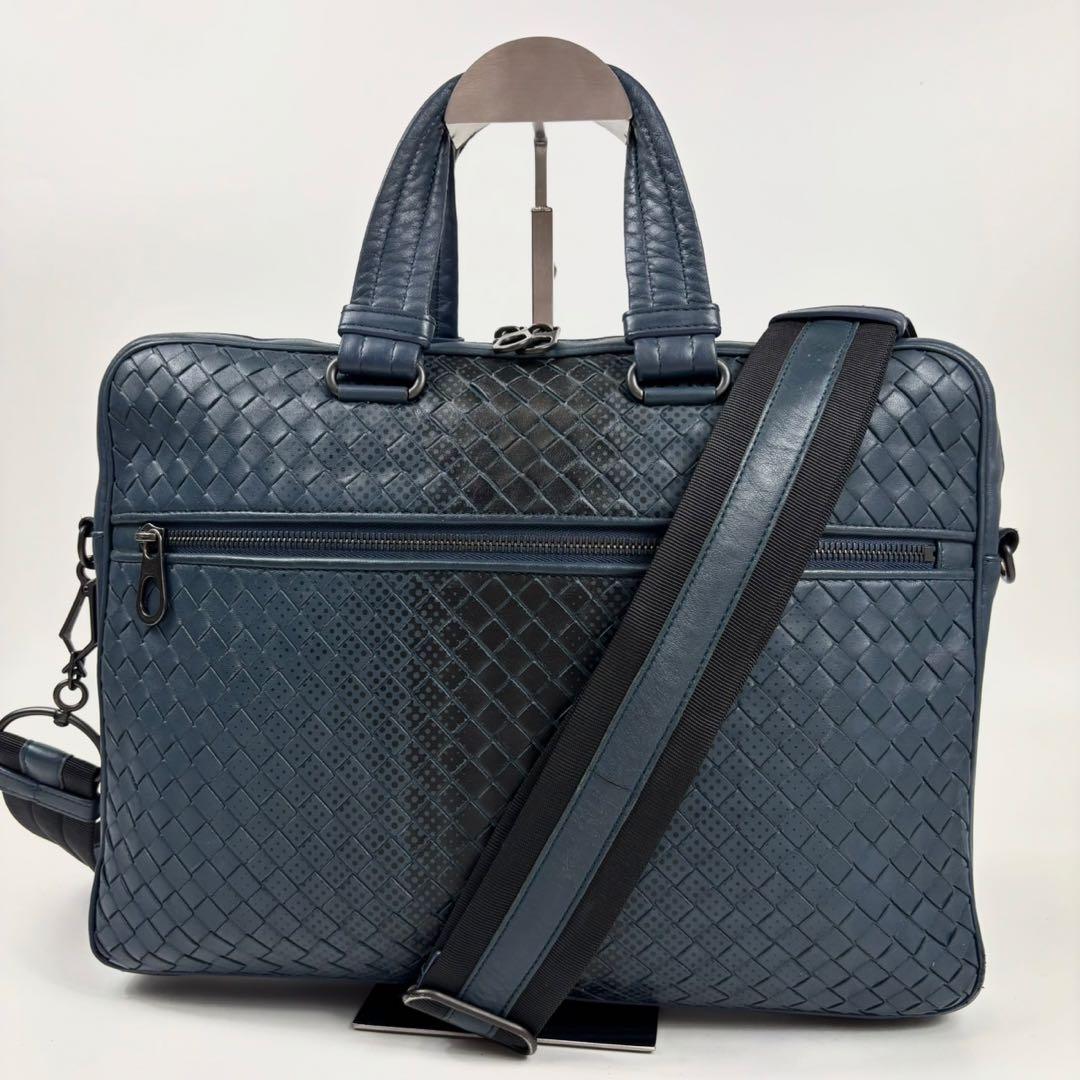【極上】ボッテガ ビジネスバッグ 2way イントレチャート 希少モデル A4可