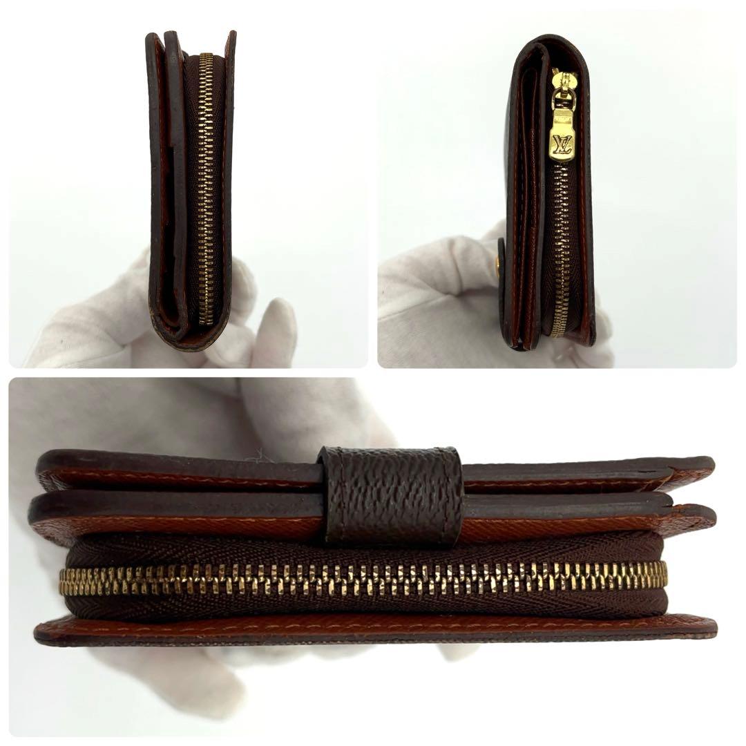 【極美品】箱付き！ルイヴィトン モノグラム ラウンドファスナー　二つ折り財布