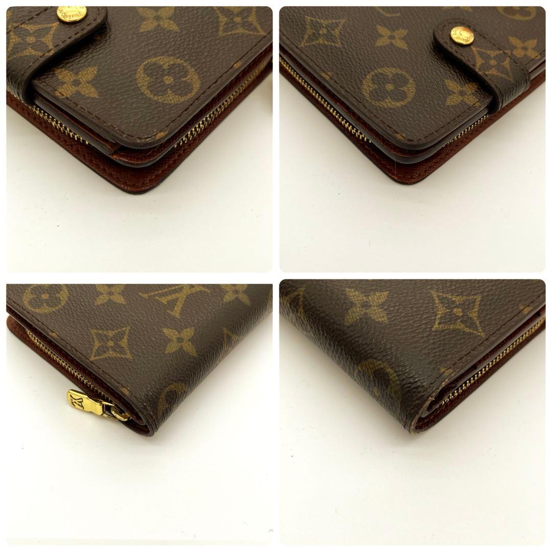 【極美品】箱付き！ルイヴィトン モノグラム ラウンドファスナー　二つ折り財布