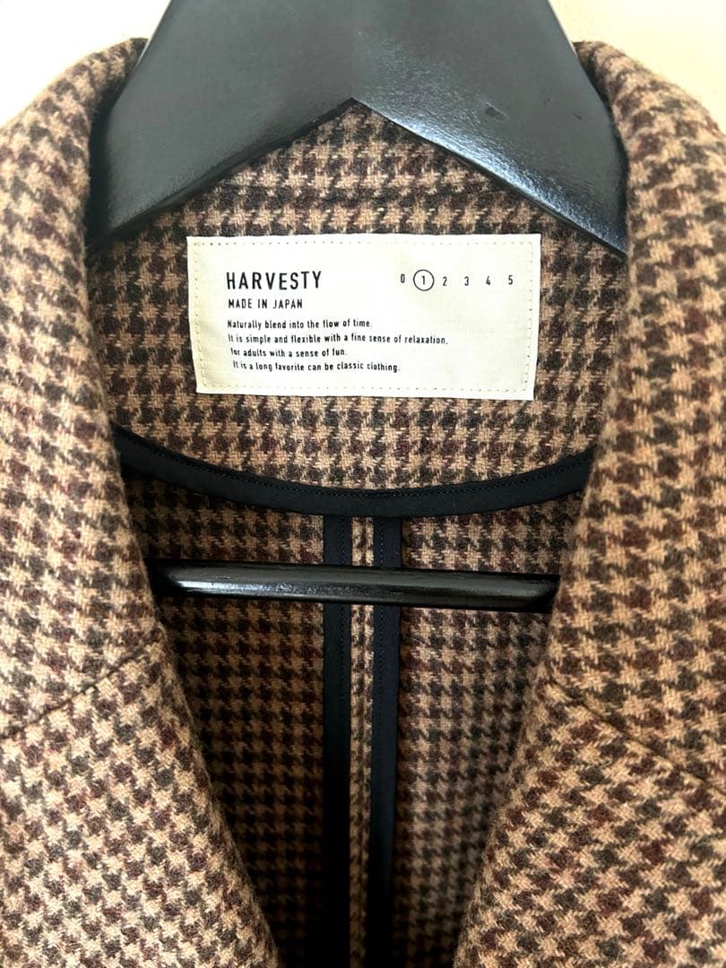 harvesty ハーベスティ ウールツイードズートジャケット　チェックコート