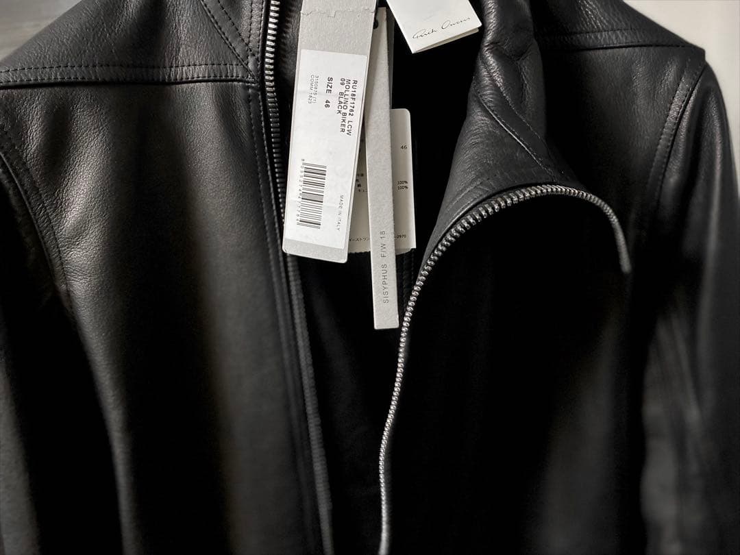ジャケット・アウター Rick Owens MOLLINO BIKER LEATHERS JACKET