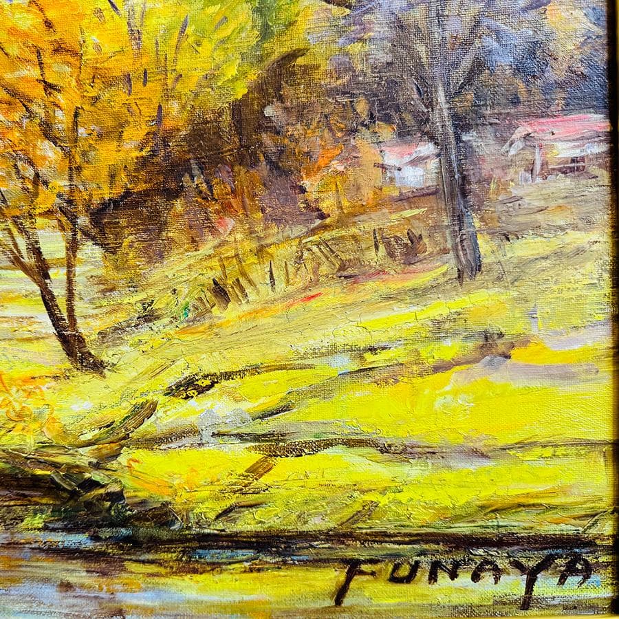 Funaya 画 油絵 F10号 額装油絵絵画 自然風景画 額縦61*横68cm