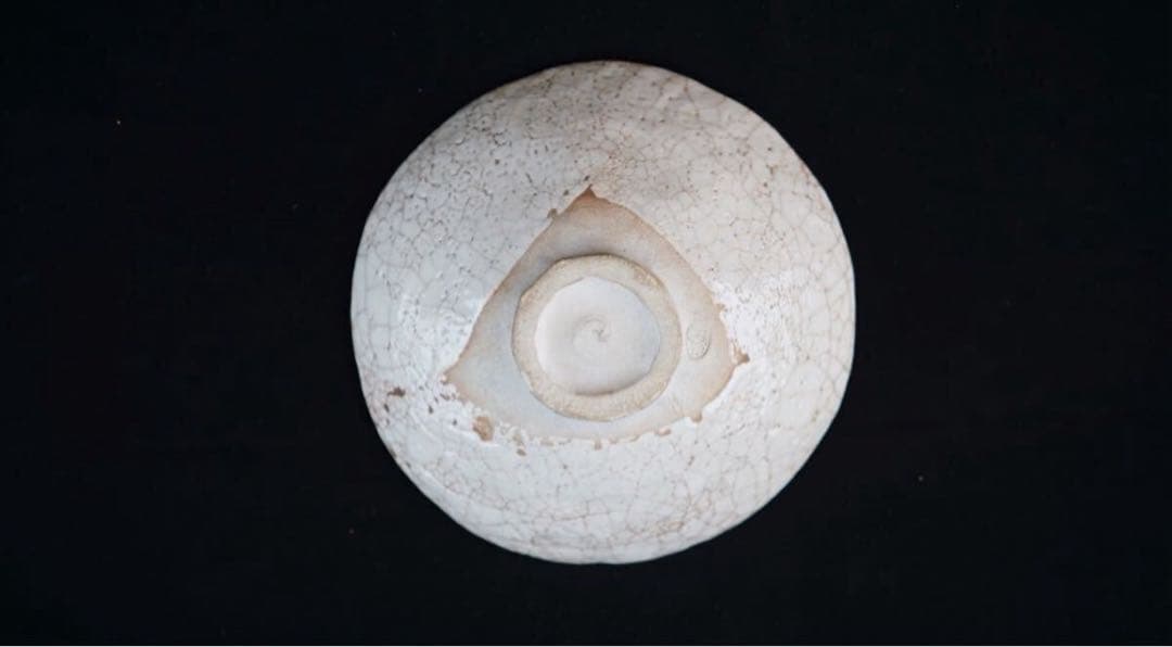 加藤麦岱 作 志野 平茶碗 共箱 茶道具