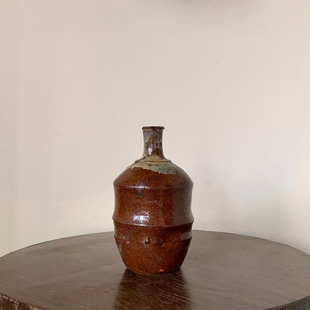 高取焼 小石原焼 上野焼 竹節瓶 油瓶 古美術 古道具 アンティーク