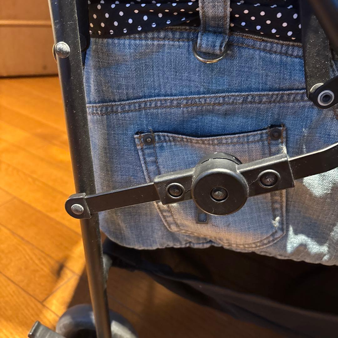 アジリティ　犬用ペットカート 黒 デニム風