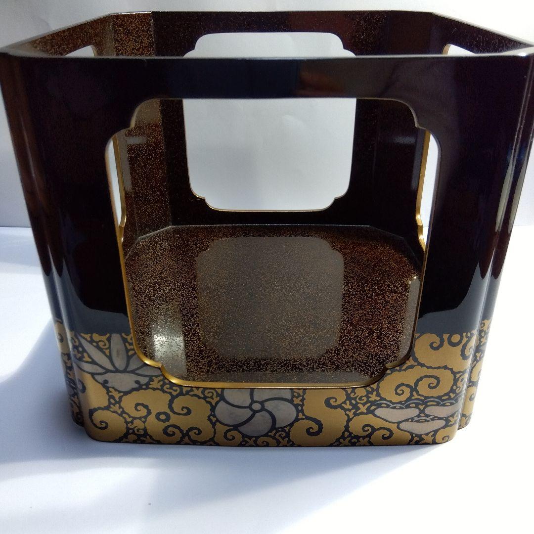 加賀蒔絵　時代祝い盃台　蒔絵松竹文熨斗の図　梨地　共箱　美品