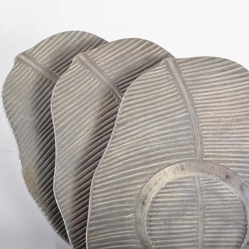 煎茶道具　松月造　純錫　蕉葉式　茶托　五客　合計約514g　箱付　V　R7300