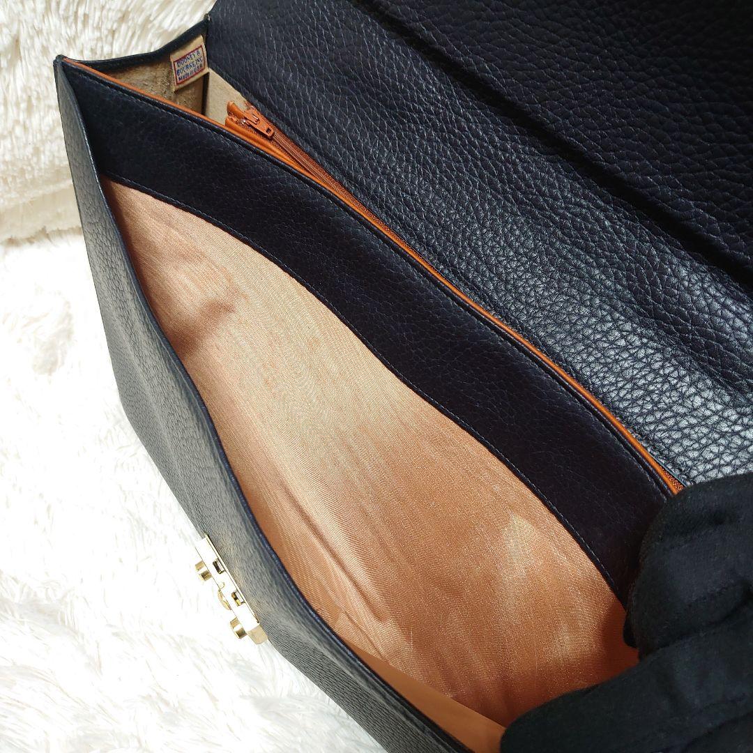 ドゥーニーアンドバーク 本革 シボ加工 ダレスバッグ ビジネスバッグ