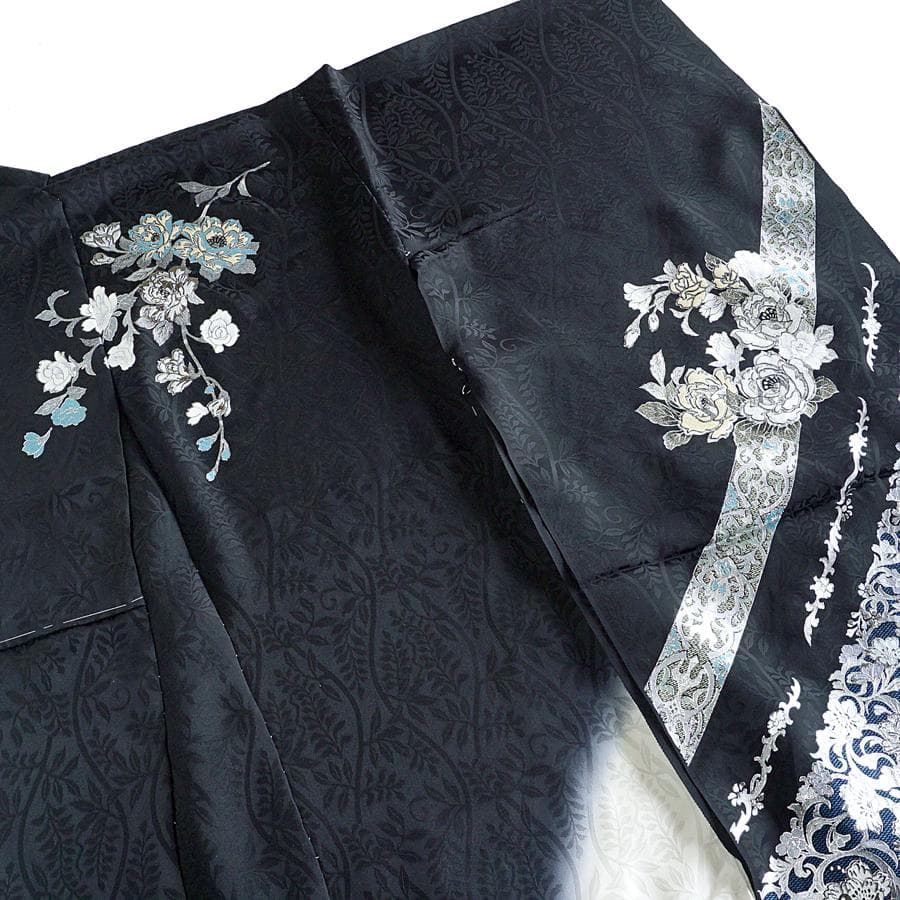 専用　ご予約　振袖　プレミアムゴールド　関芳　未仕立て　仮絵羽　薔薇　黒　銀