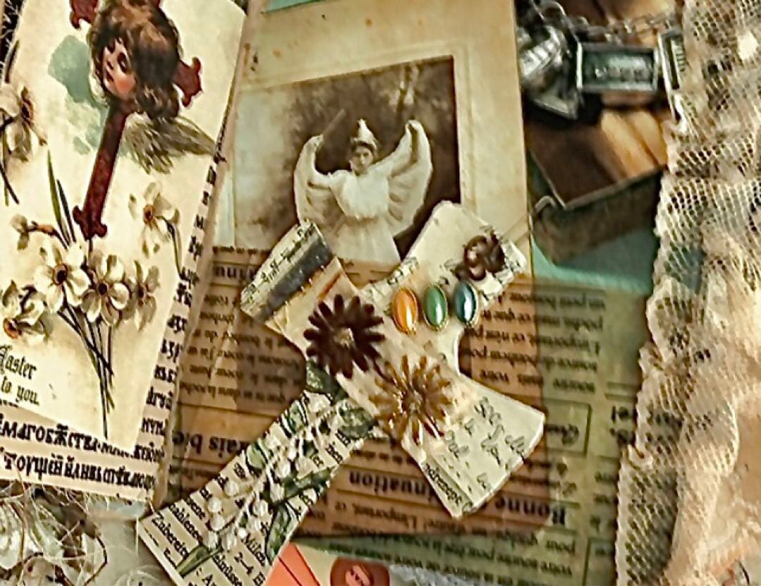 感謝セール❣️多種類染レースたっぷり『天使』ジャンクジャーナル雑記帳