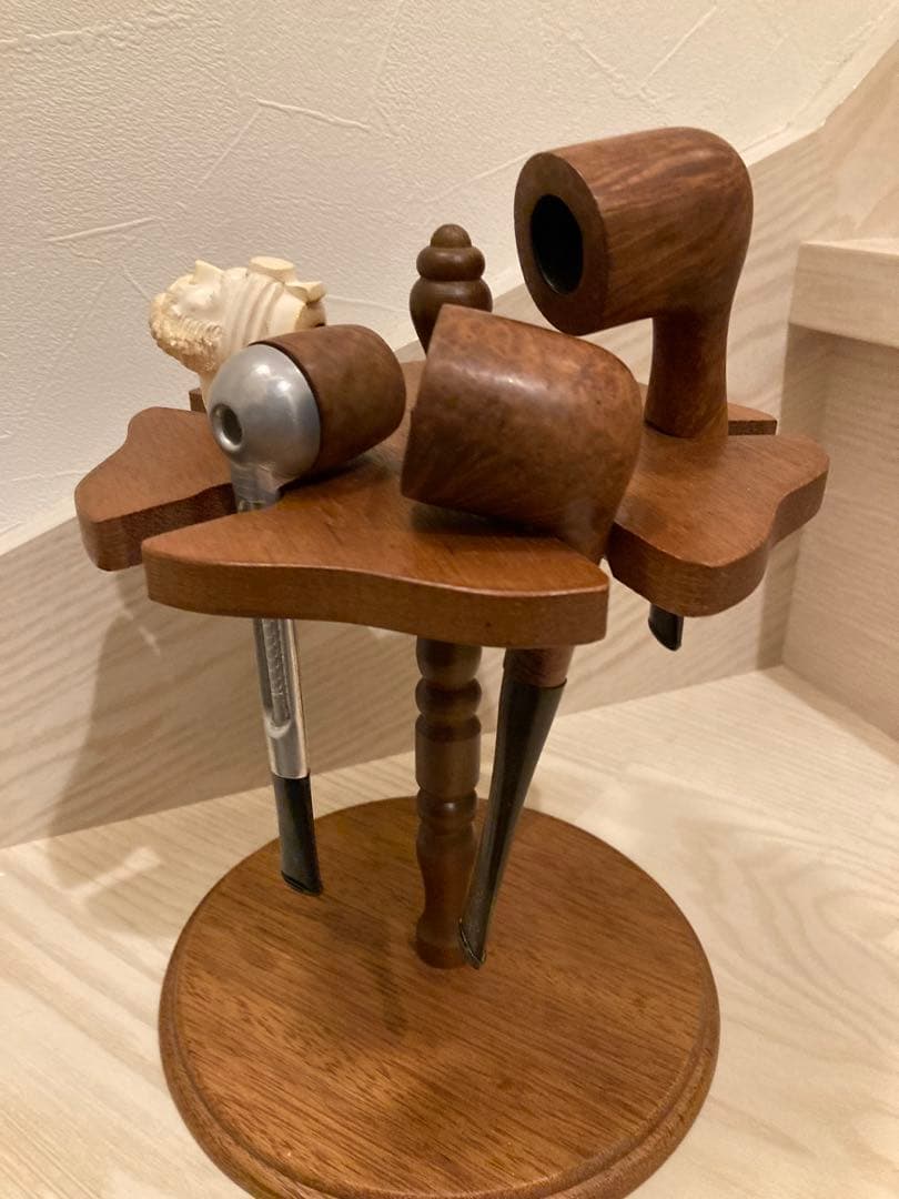 木製パイプスタンドとパイプセット