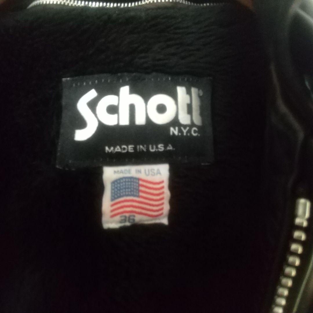 Schott シングルライダース 641 ボア付 36インチ