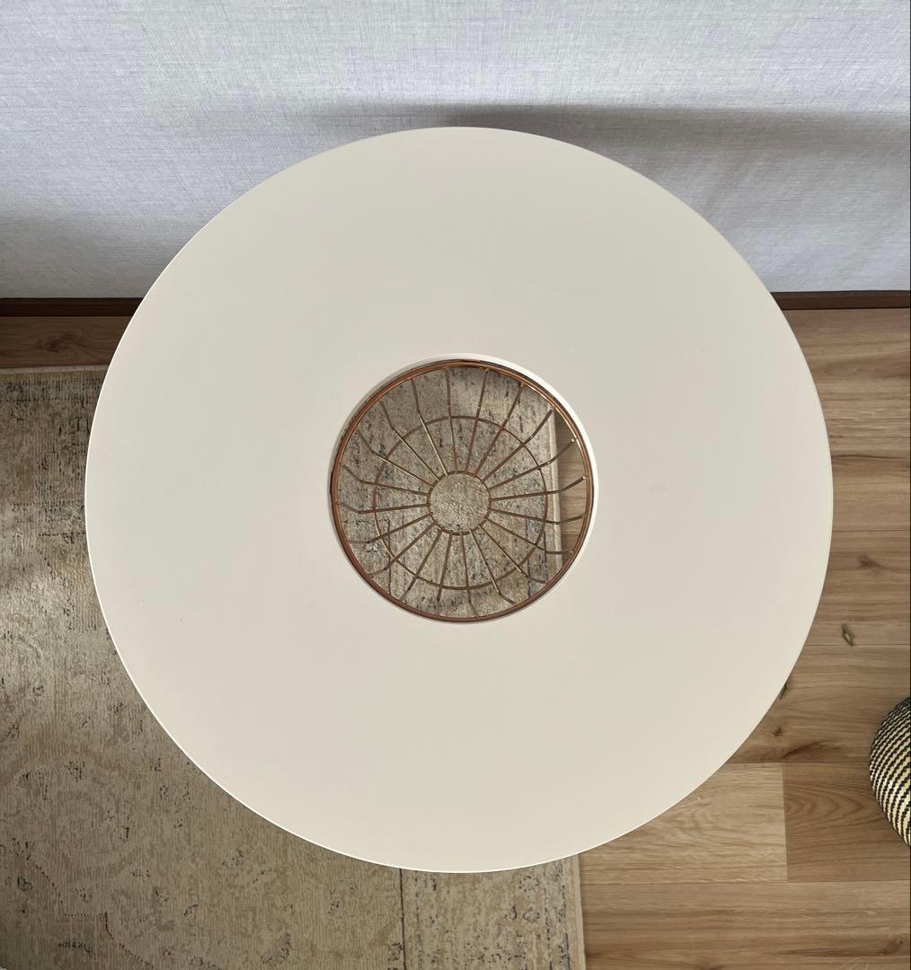 【値下げ中】KANADEMONO 「暮らし」×「グリーン」　サイドテーブル白