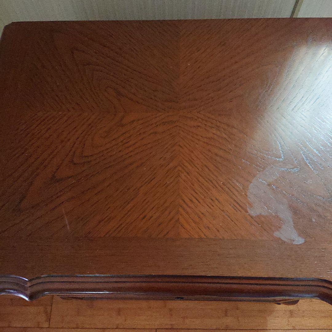 アンティーク調 木製ブラウンチェスト 2段引き出し付き