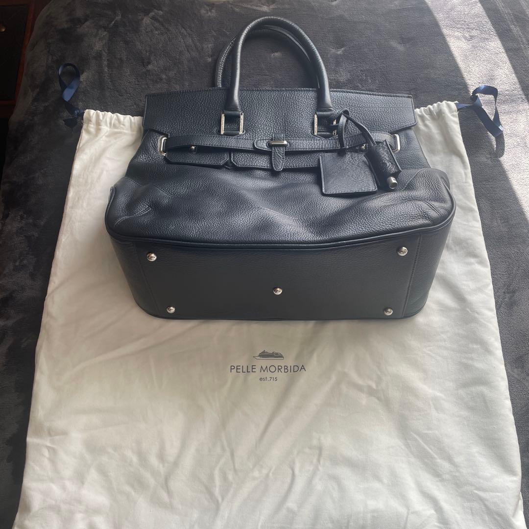 PELLE MORBIDA ネイビー ビジネスバッグ