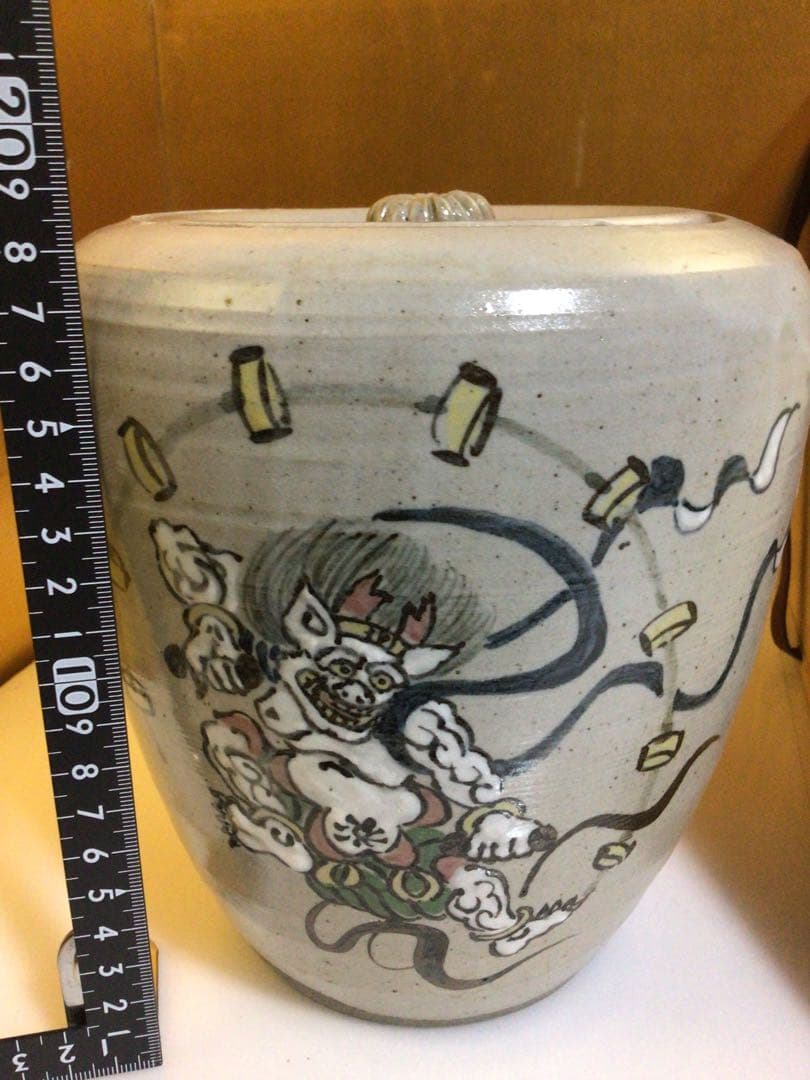 茶道具 水指 乾山 風神雷神 共箱付き