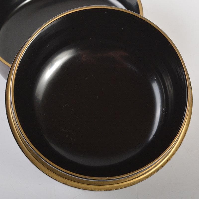 茶道具　蒔絵師　一瓢斎造　片水車蒔絵　平棗　共箱　V　6201