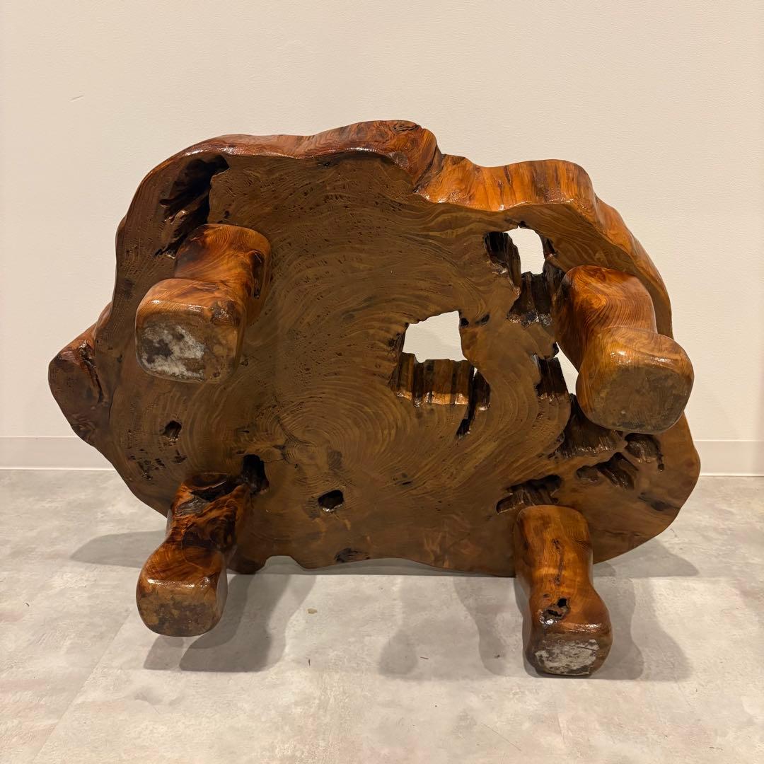 欅？ 輪切 テーブル 一枚板 丸太 コーヒーテーブル